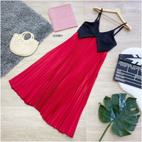 spaghetti strap maxi-dress