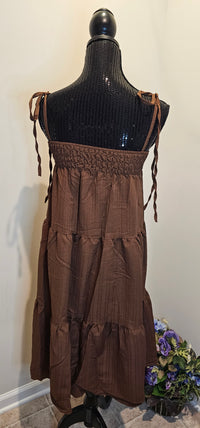 Midi-dress with sphagetti straps