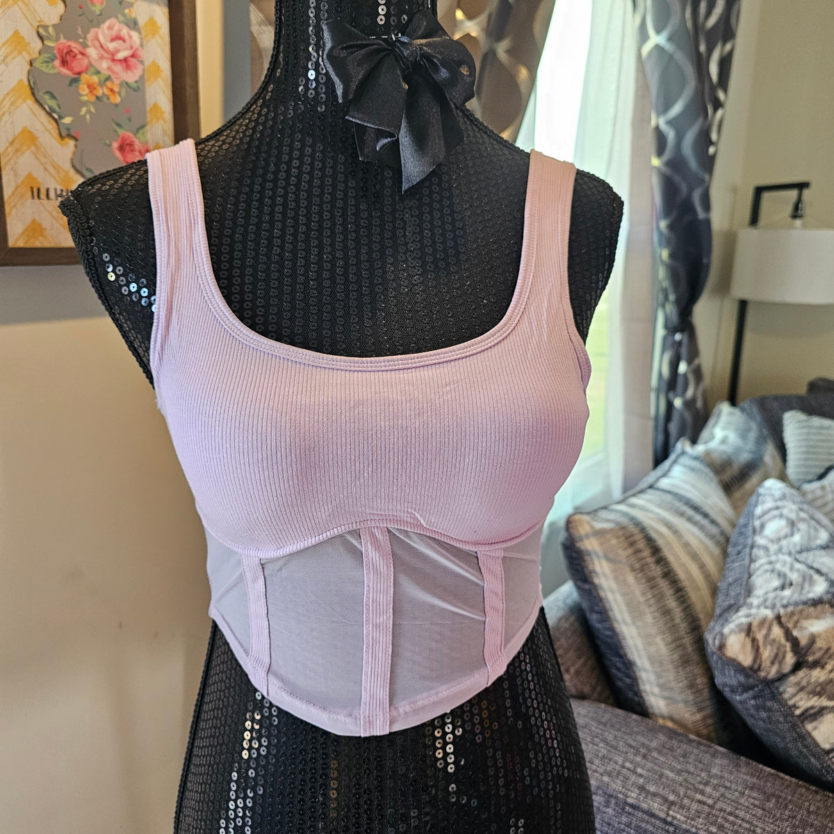 Sleeveless Crop Top with Pads