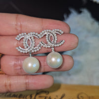 Stud Dangling Earring in Fresh Water Pearl