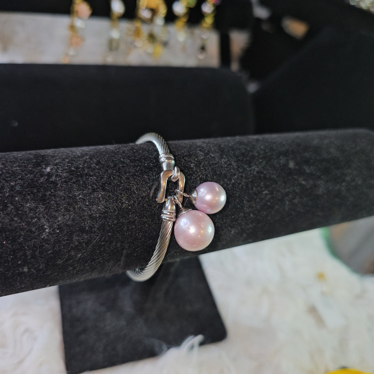 Bangle Bracelet in Fresh Water Pearl