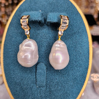 Baroque Pearl Stud Earrings